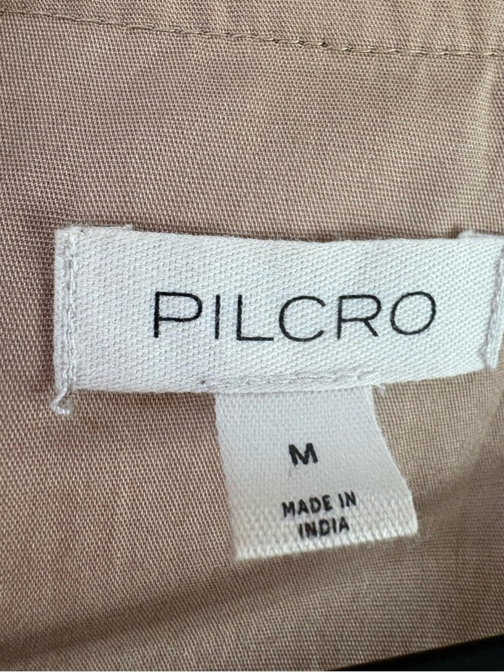 Pilcro Bow-Front Tunic Cotton Mini Dress Khaki/Tan Size M - Picture 12 of 12